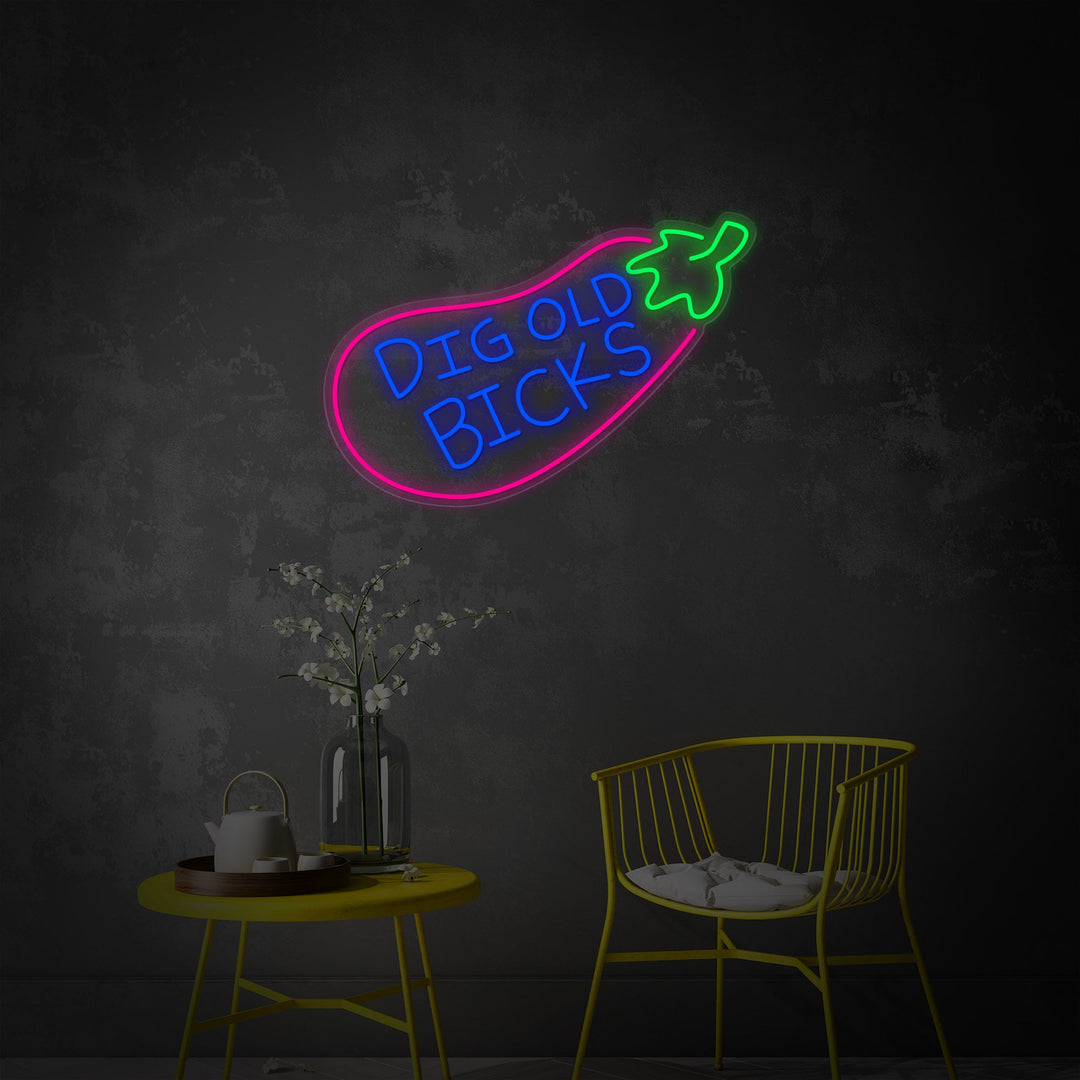 "Big Old Bicks" Neonkyltti