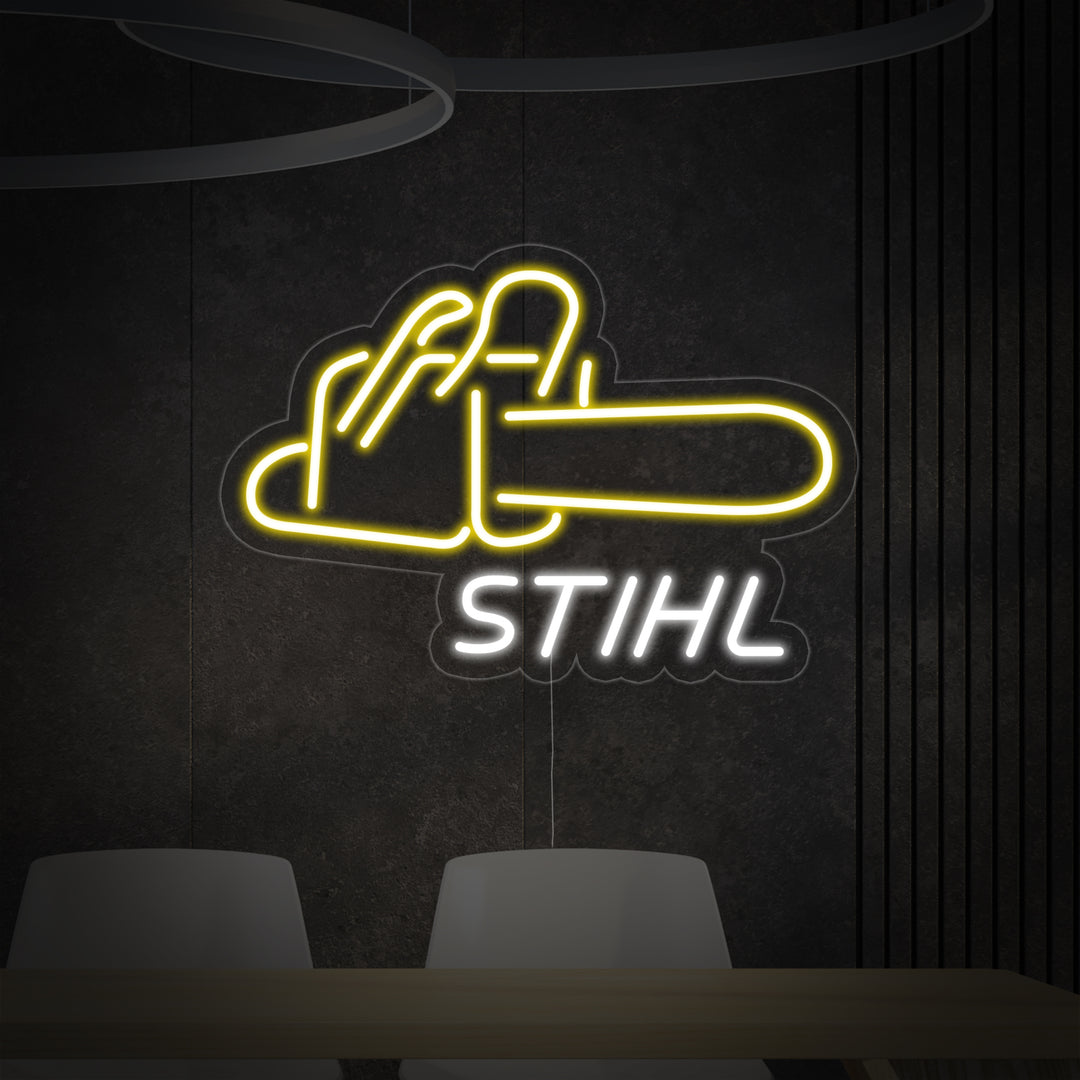 "Stihl, moottorisaha" Neonkyltti