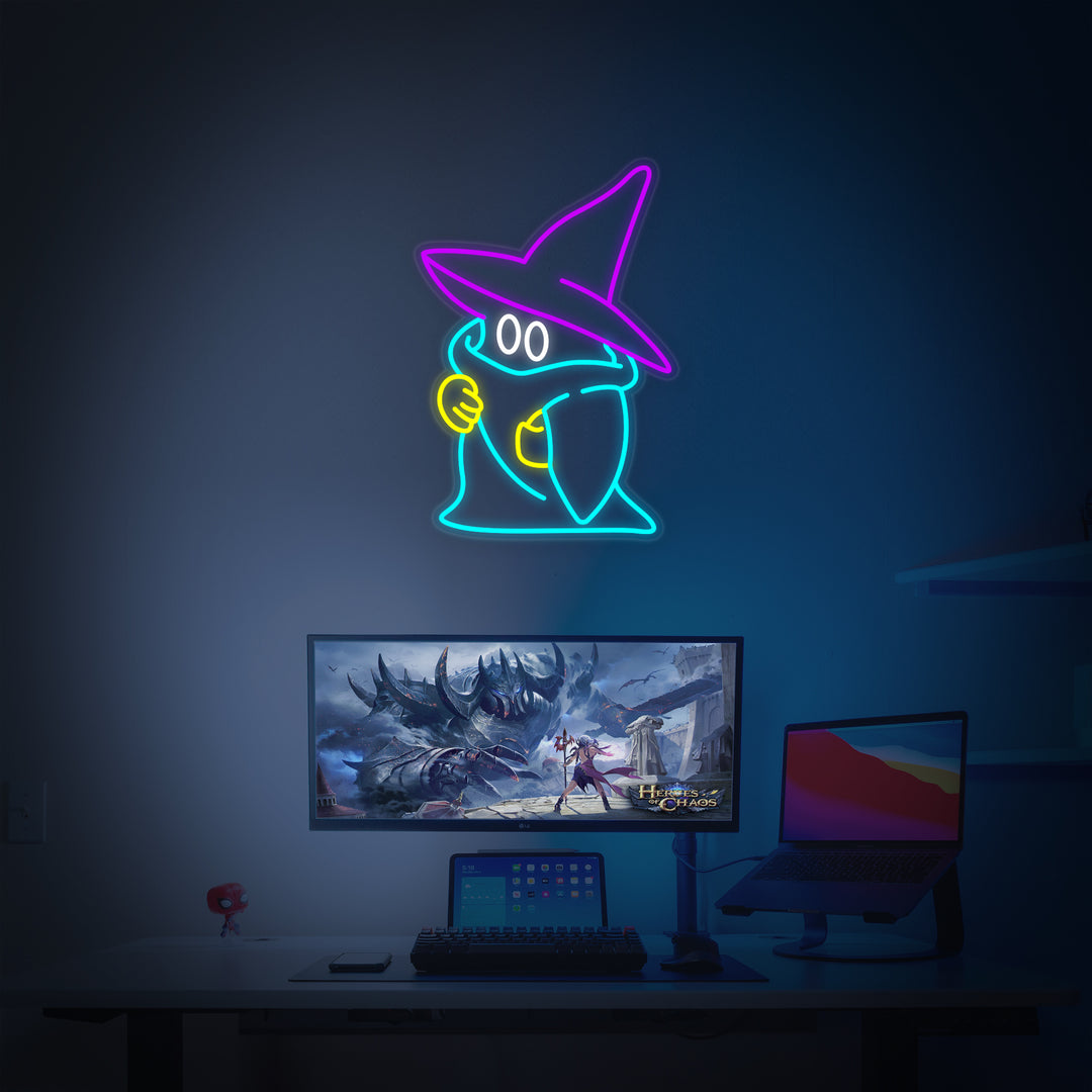 "Black Mage Pelin Koristelu" Neonkyltti