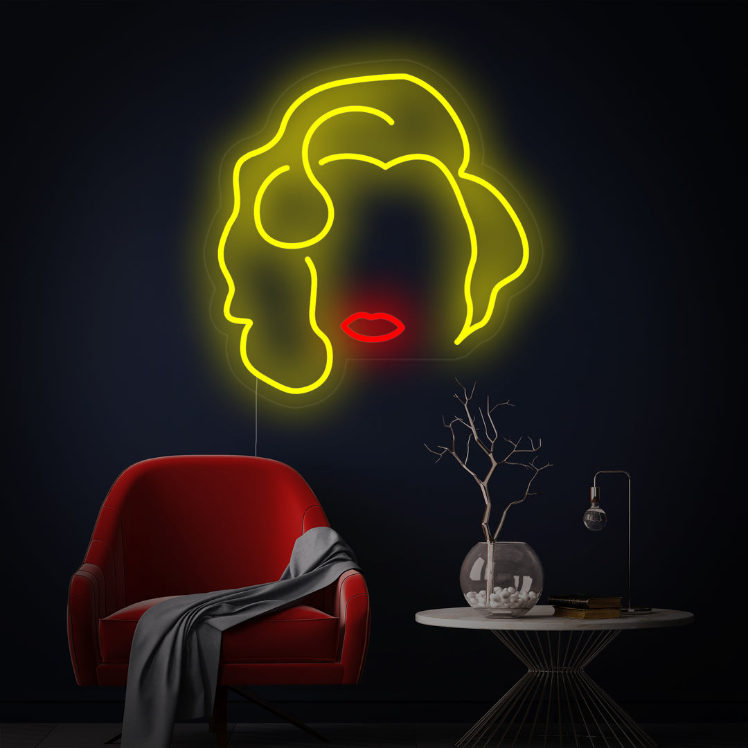 "Blondi Tyttö" Neonkyltti