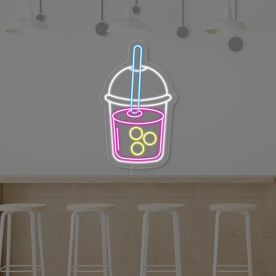 "Boba Tee Kuppi" Neonkyltti