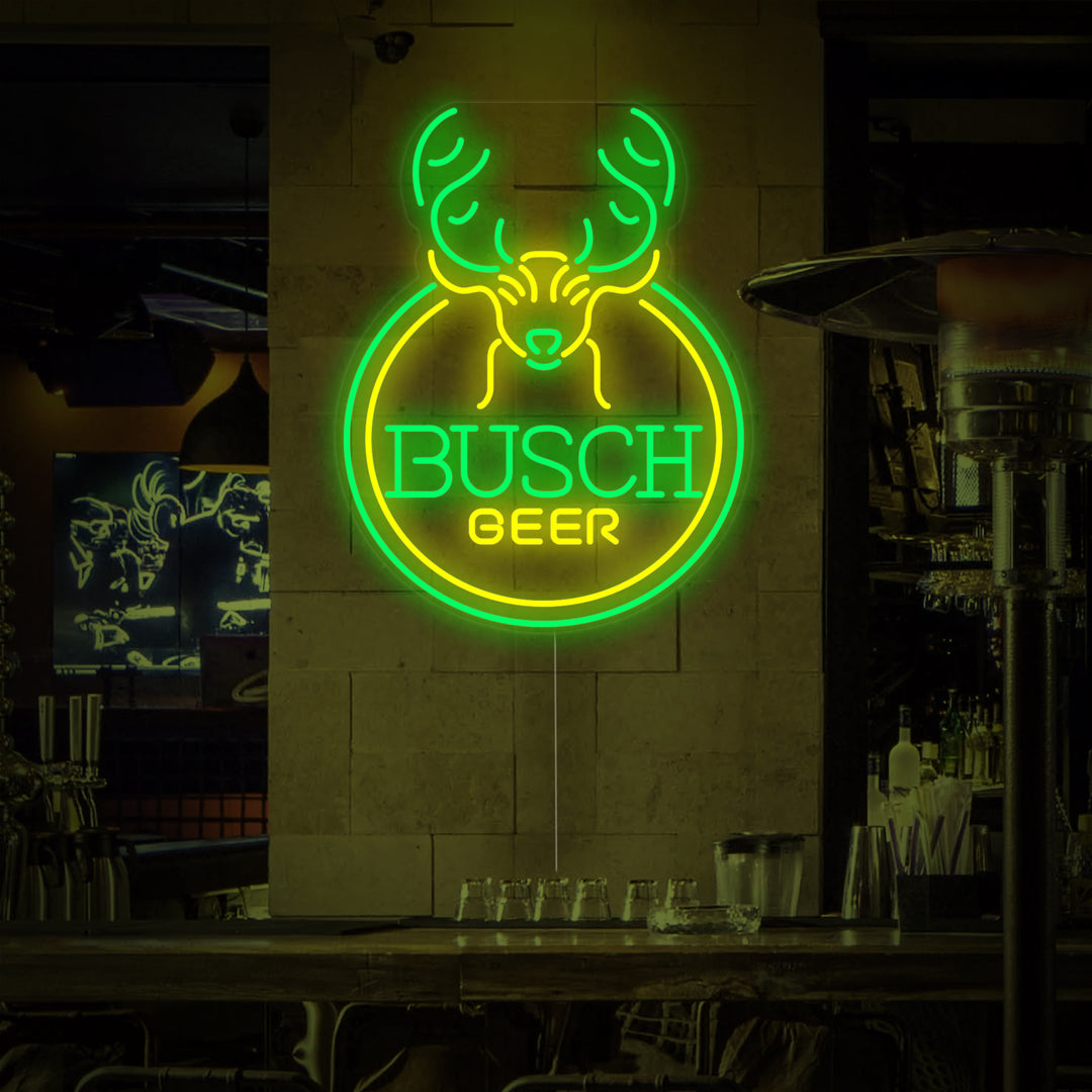 "Hirvenpään Olut & Baari" Neonkyltti
