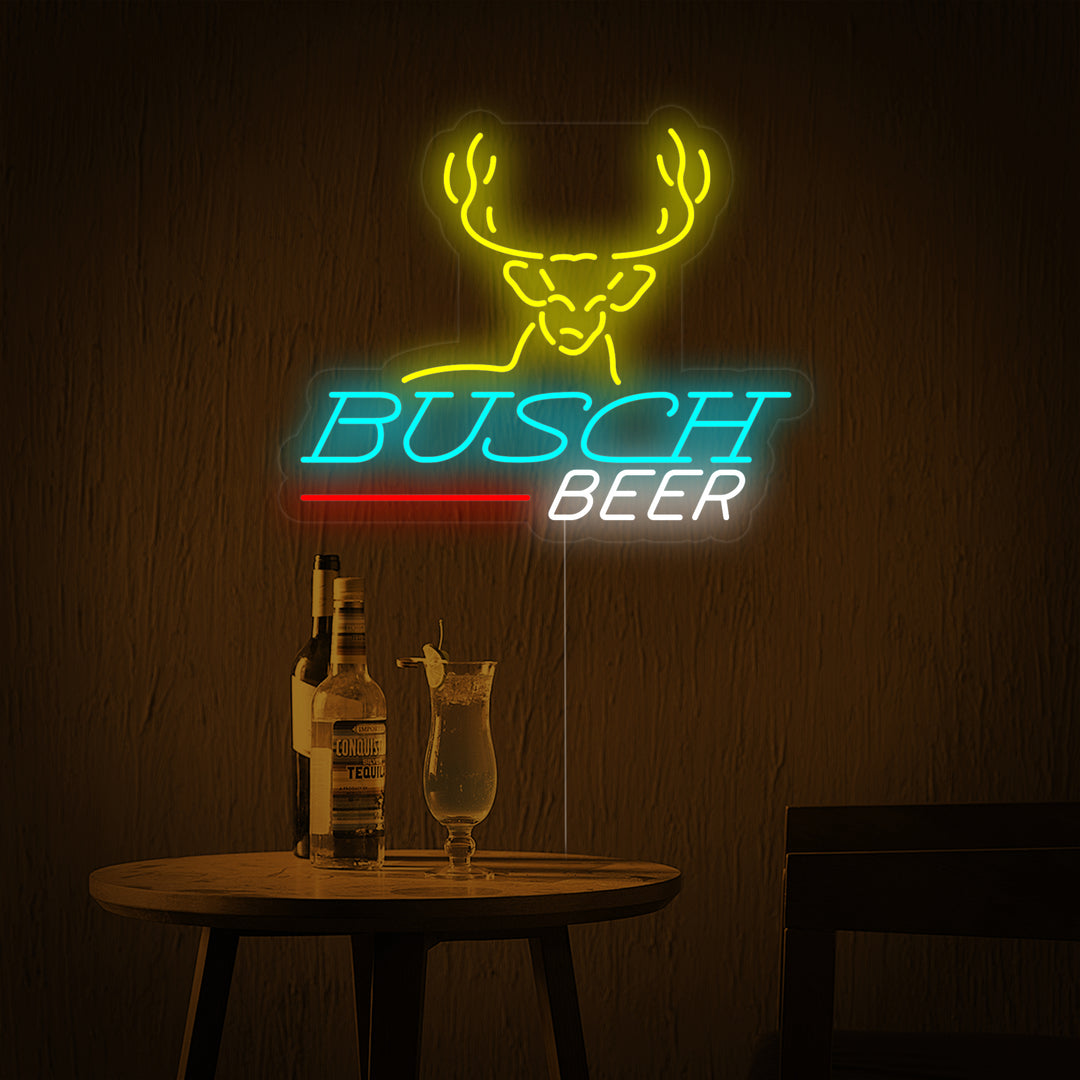 "Hirvenpään Olut & Baari" Neonkyltti