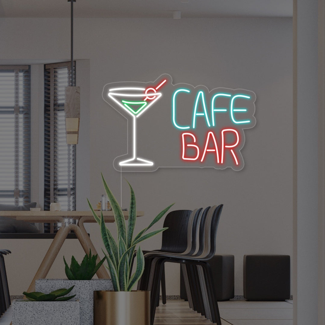 "Cócteles, Coffee Bar" Neonkyltti