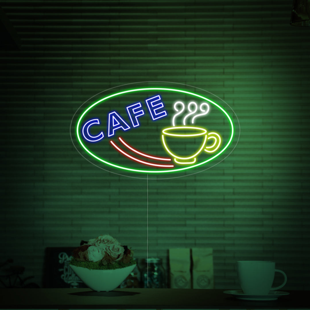 "cooffee, kahvikuppi" Neonkyltti