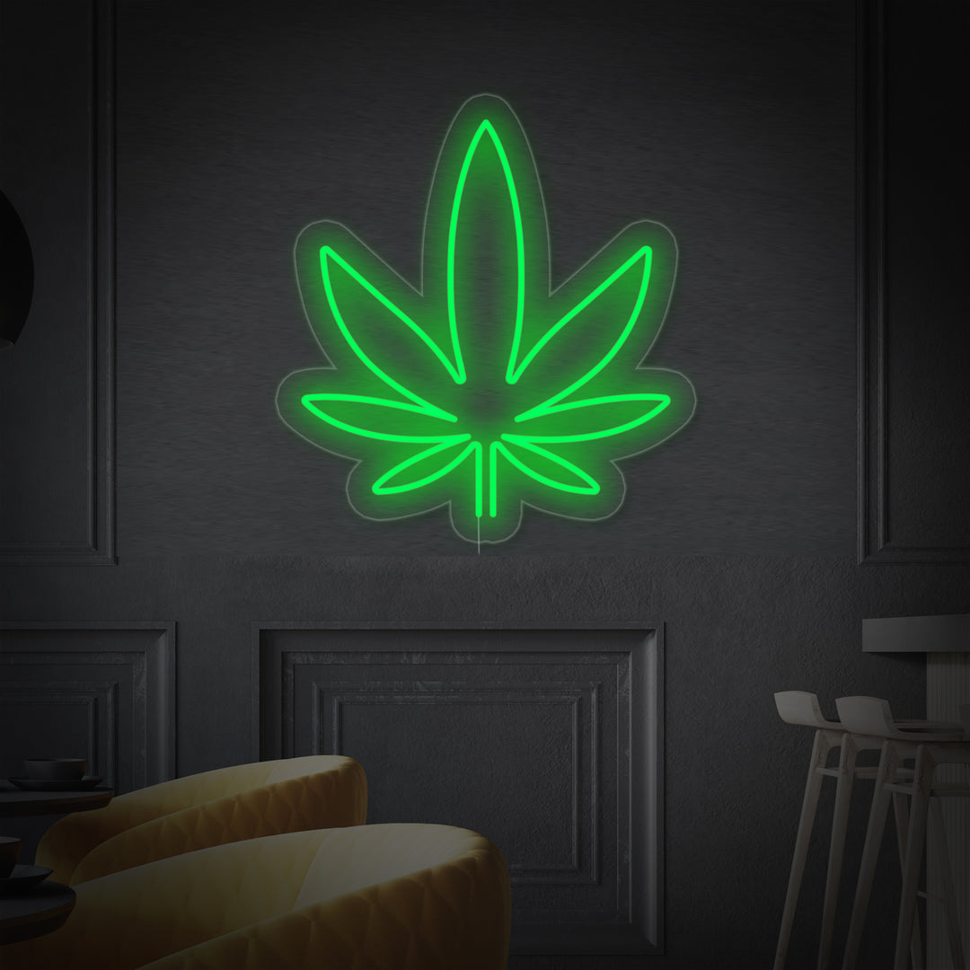 "Kannabis Avoin Baari" Neonkyltti
