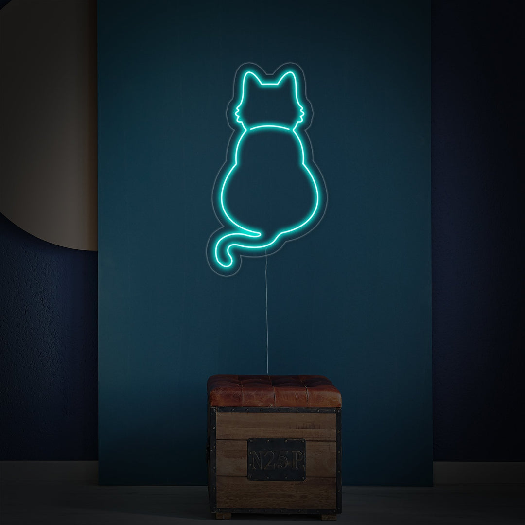 "Kissa" Neonkyltti
