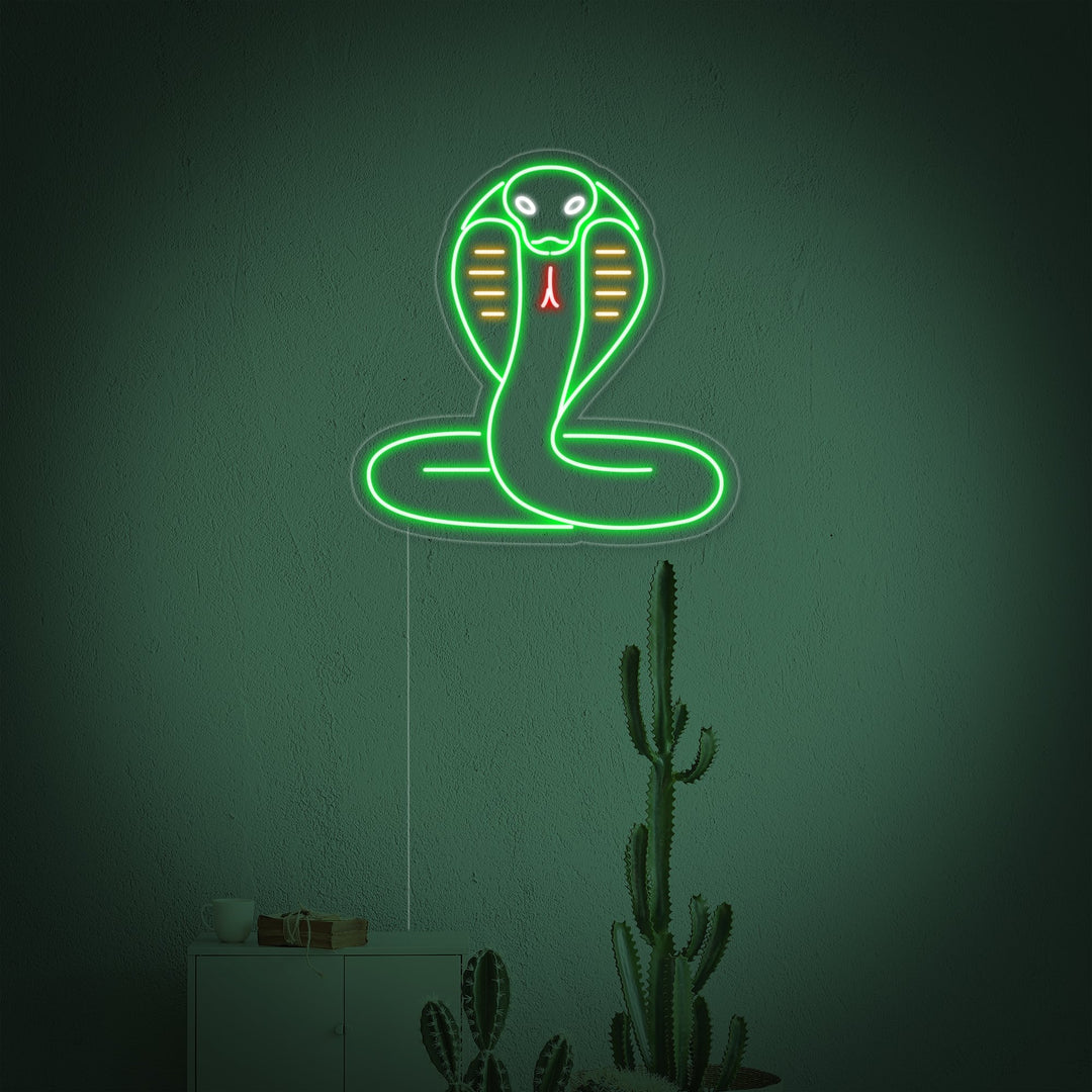 "Kobrakäärme" Neonkyltti