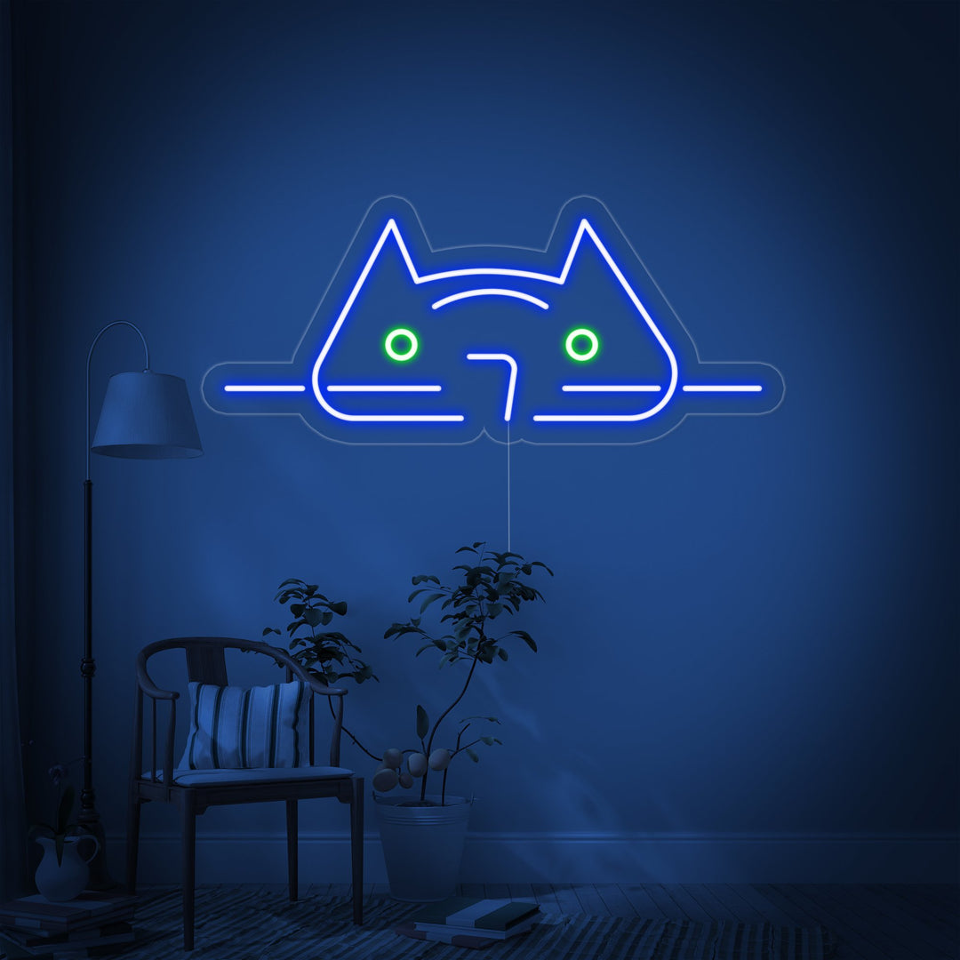 "Viileä Kissa" Neonkyltti