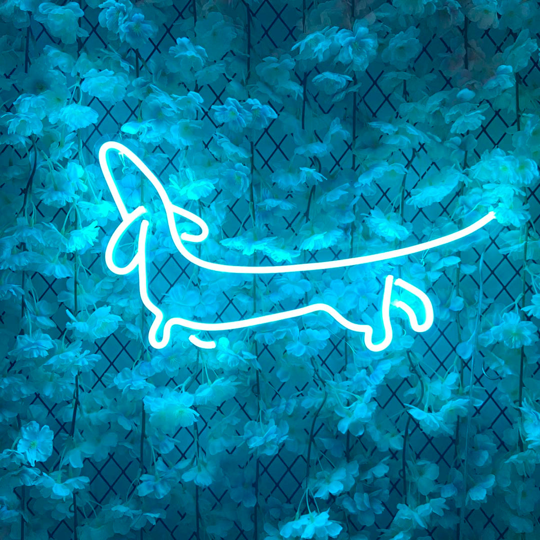 "Mäyräkoira" Neonkyltti