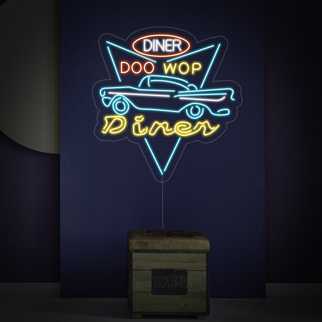 "Car Diner Drive Through" Neonkyltti