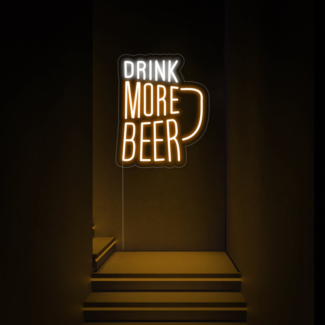 "Drink More Beer" Neonkyltti