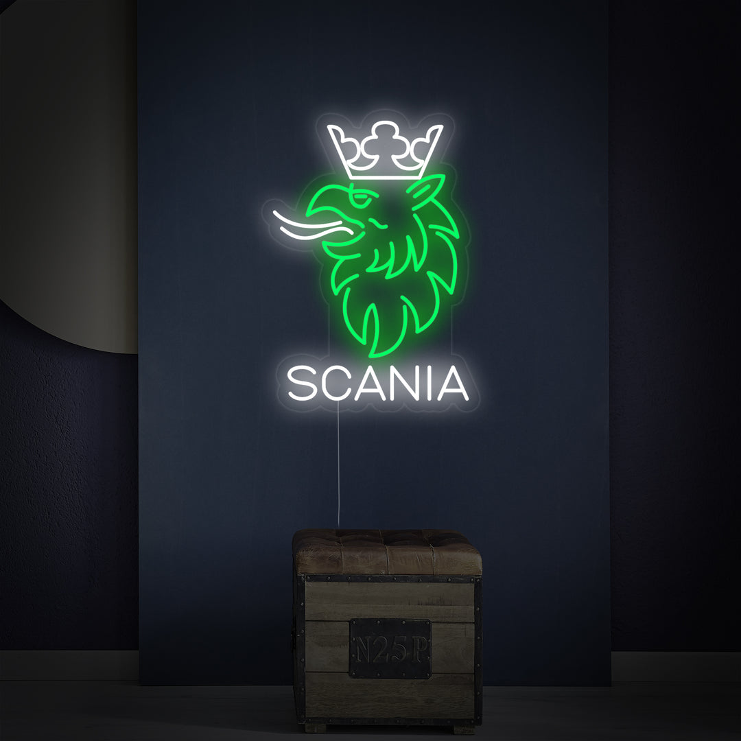 "Eagle Crown Auton Logo" Neonkyltti