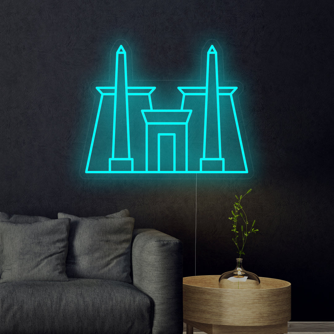 "Egyptin Karnak-Temppeli" Neonkyltti