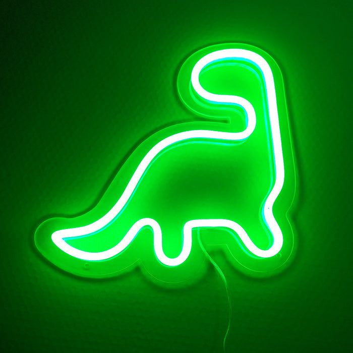 "Elementti Symboli Dinosaurukset" Neonkyltti