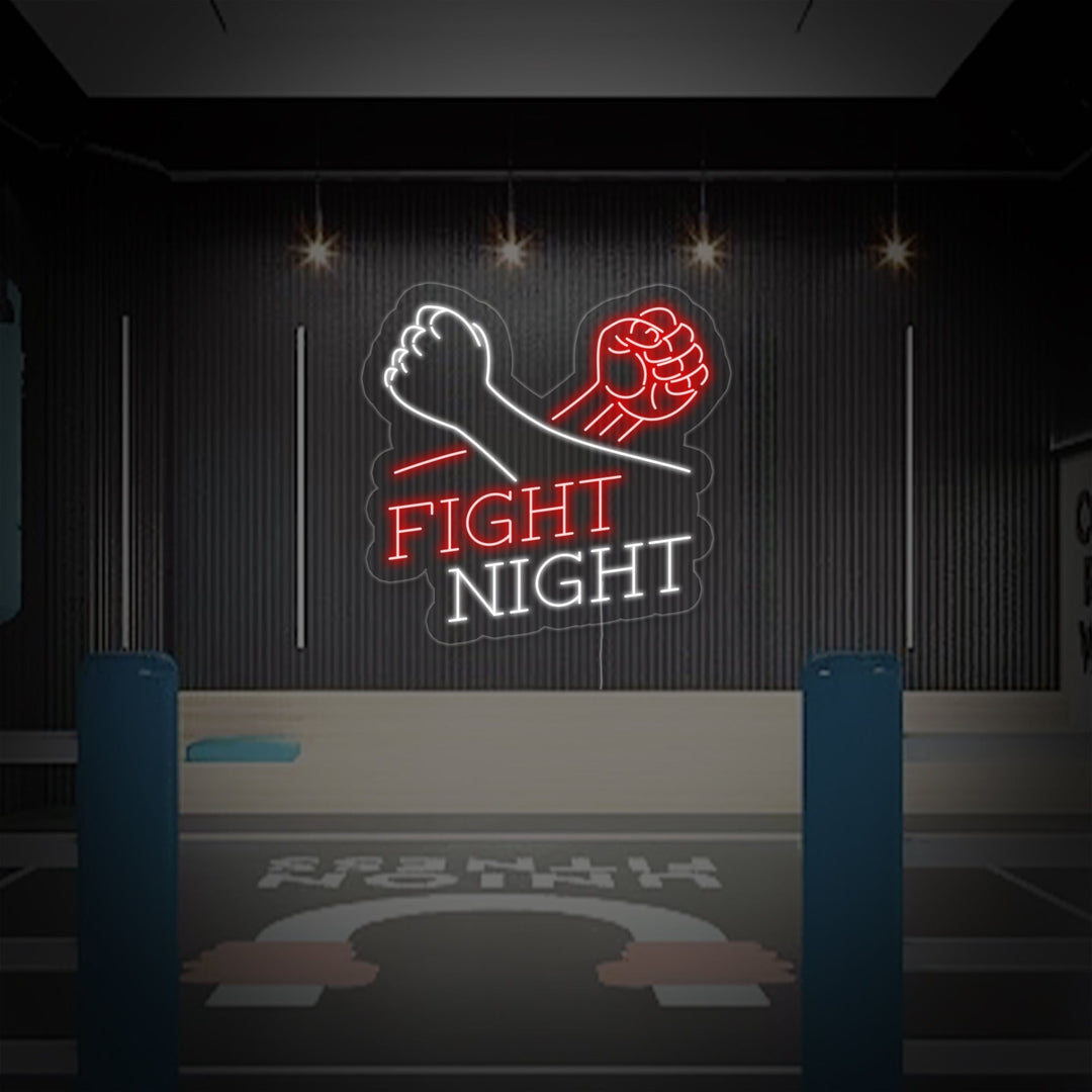 "Fight Night" Neonkyltti