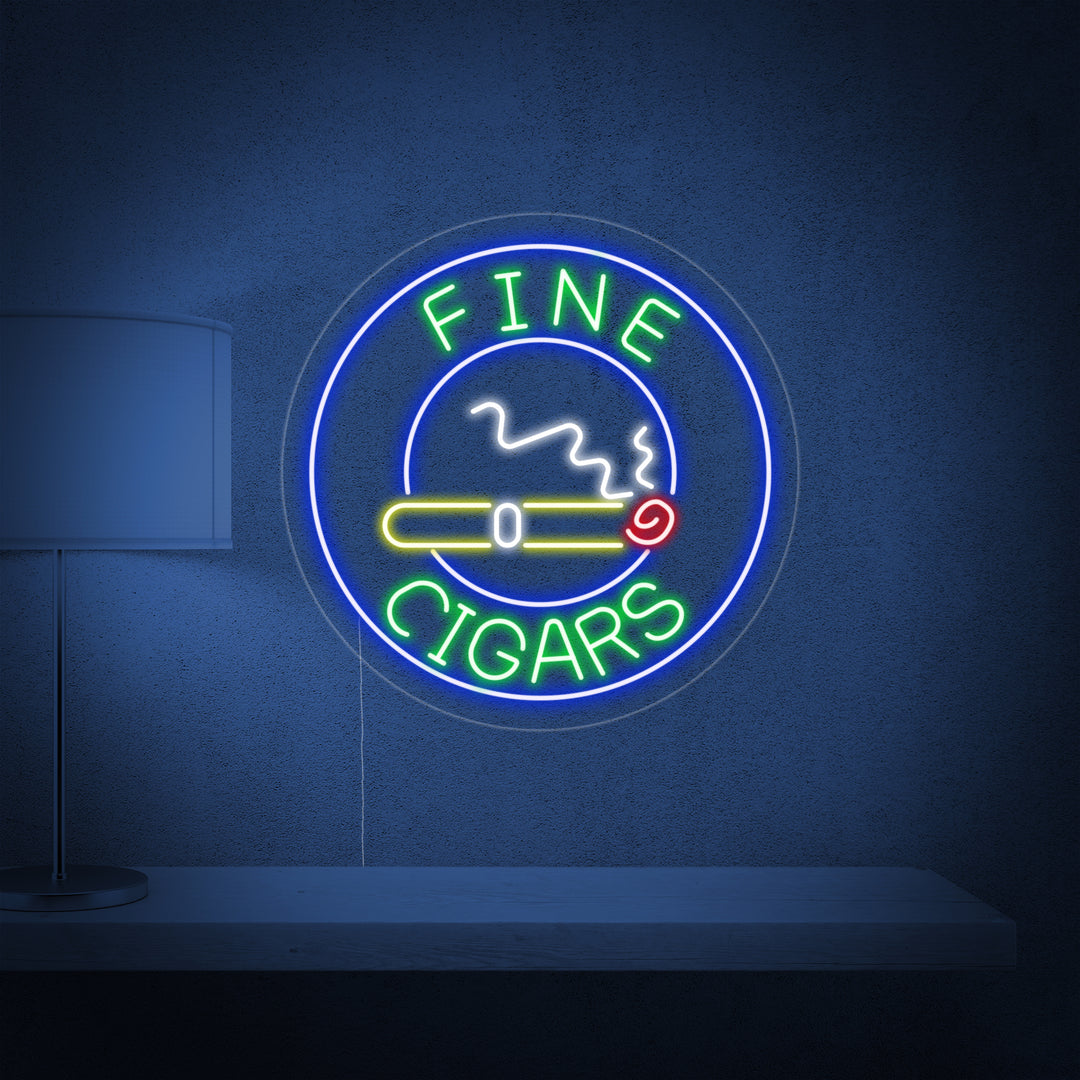 "Fine Cigars" Neonkyltti