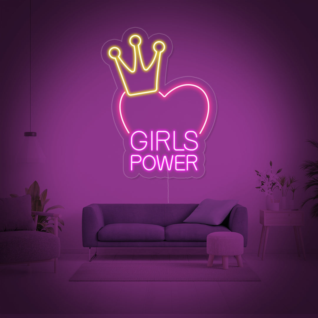 "Girls Power" Neonkyltti