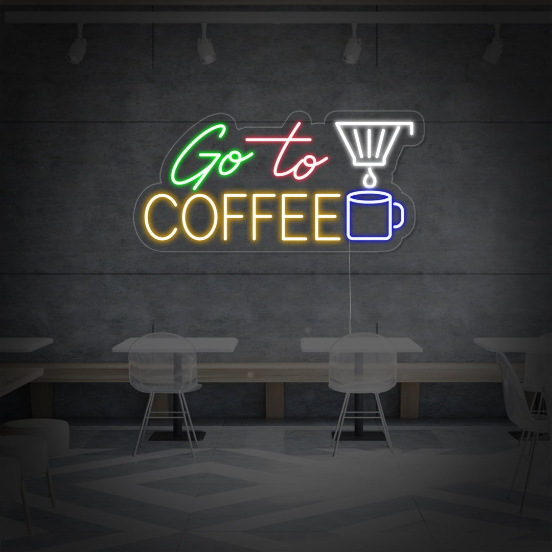 "Go To Coffee" Neonkyltti
