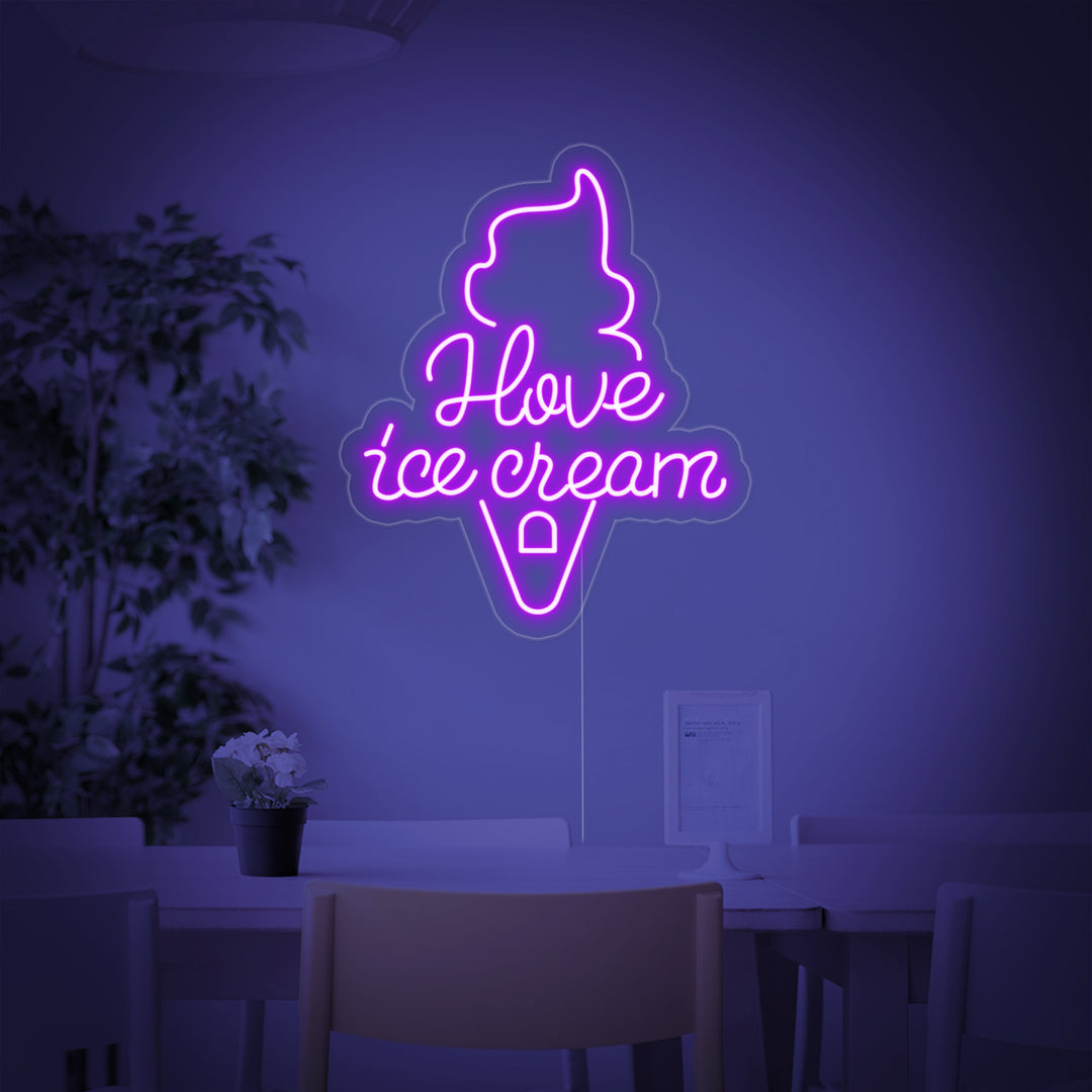 "Have Ice Cream" Neonkyltti
