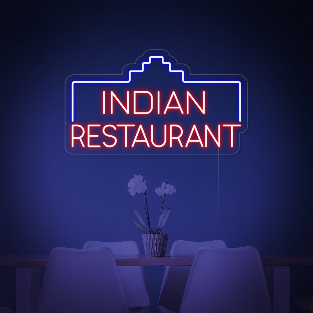 "INDIAN RESTAURANT" Neonkyltti