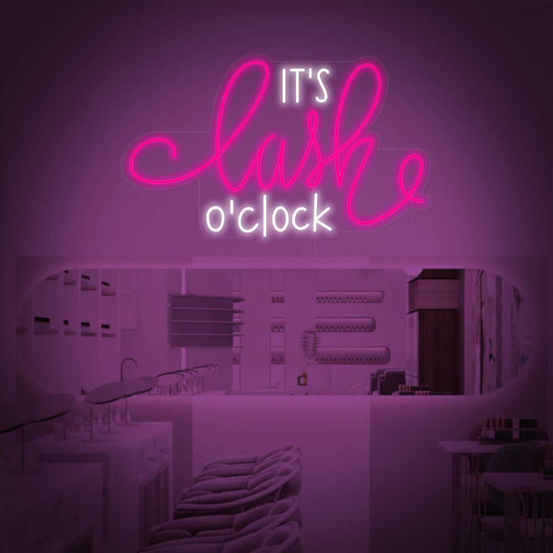 "Its Lashes Oclock" Neonkyltti