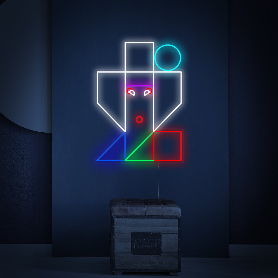 "Japanilainen Geisha Ikko Tanaka" Neonkyltti