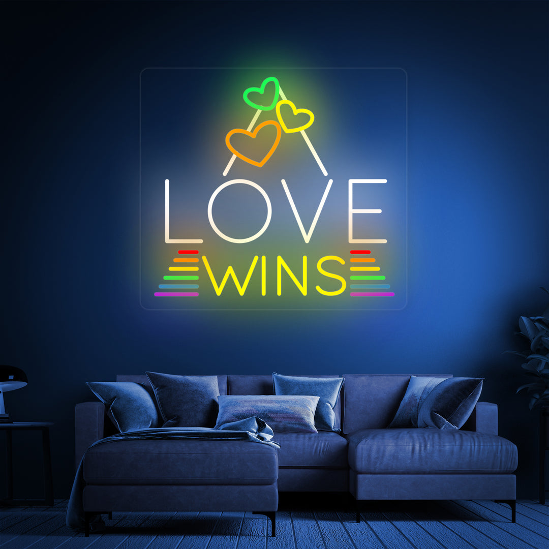 "LGBT Love Wins" Neonkyltti