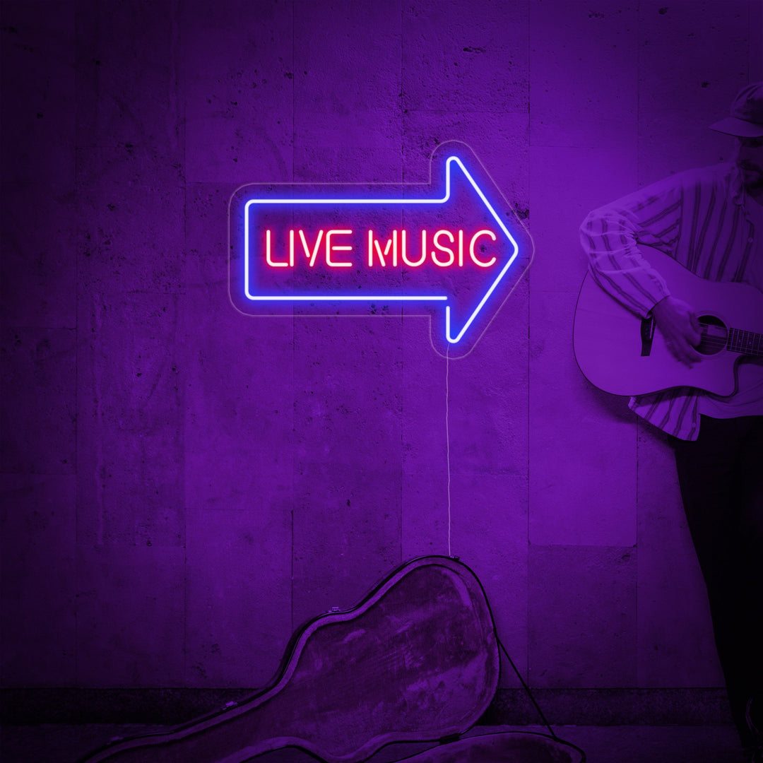 "Live Music" Neonkyltti