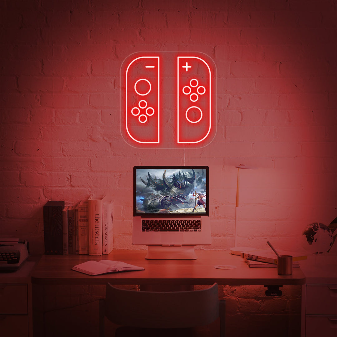"Peli switch joycon" Neonkyltti