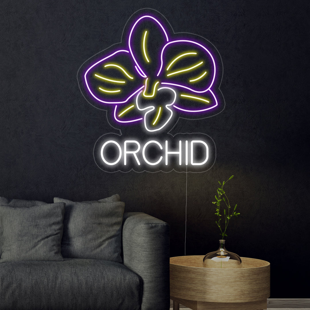 "Orchid, orkideakukka" Neonkyltti