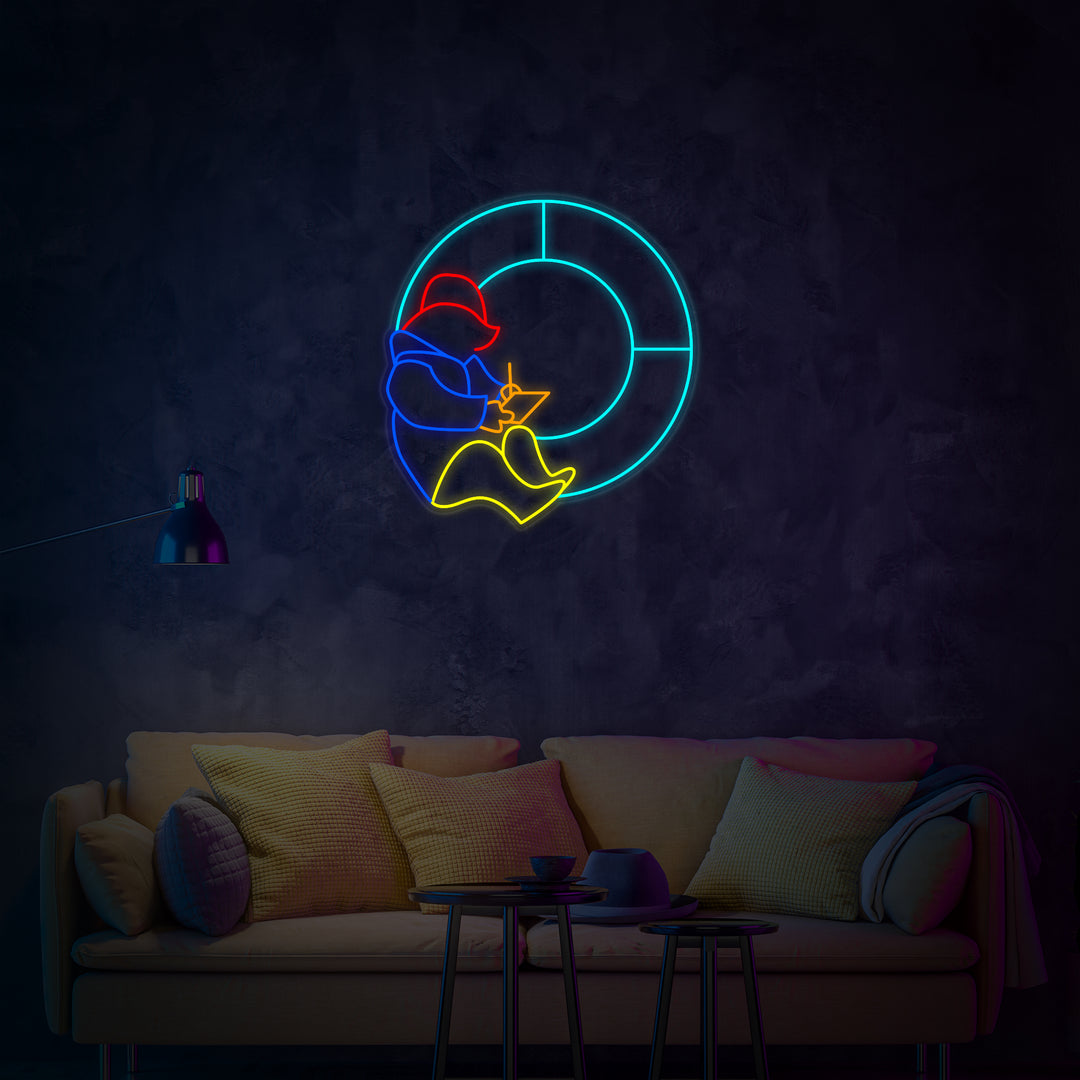 "PDT-Nalle" Neonkyltti