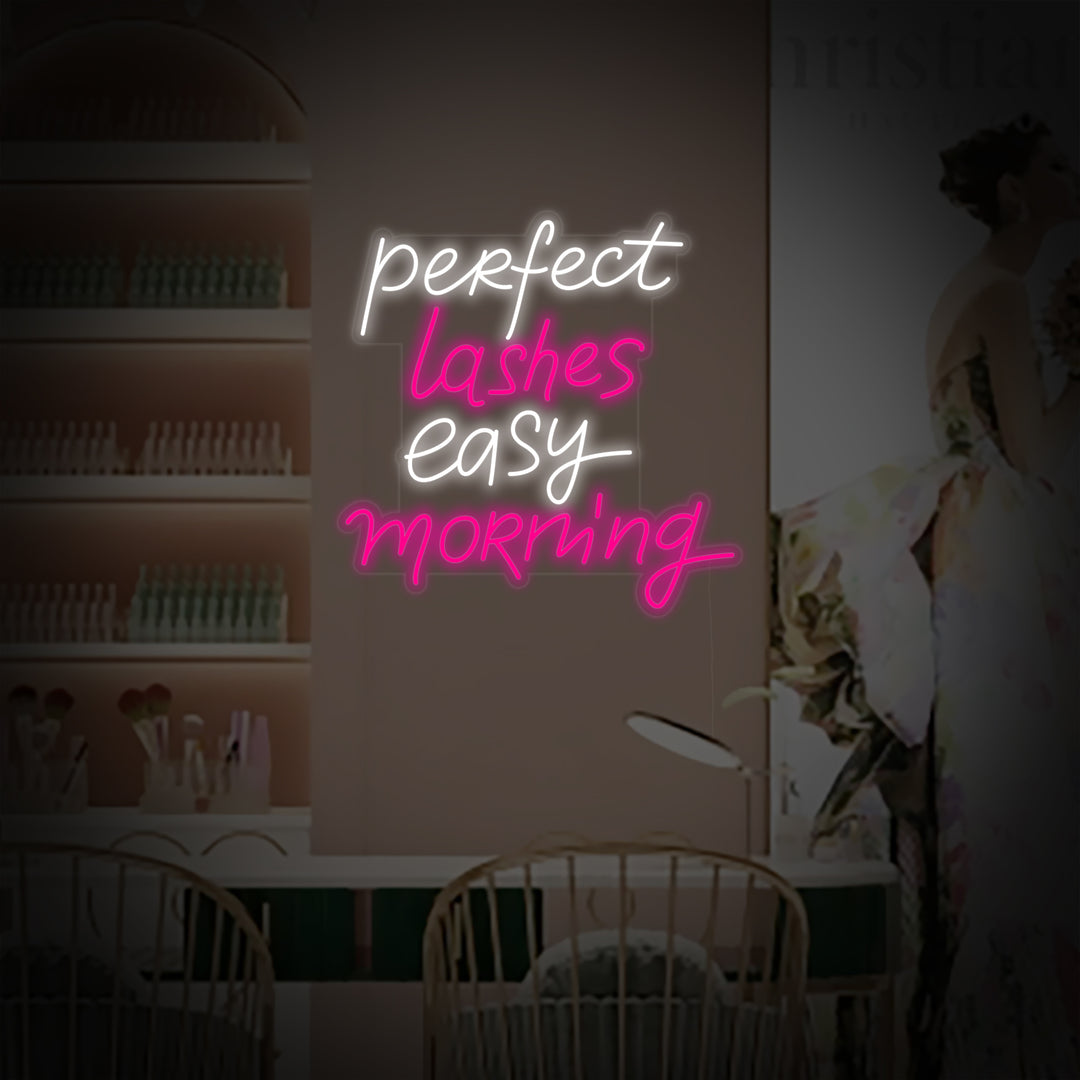 "Perfect Lashes Easy Morning" Neonkyltti