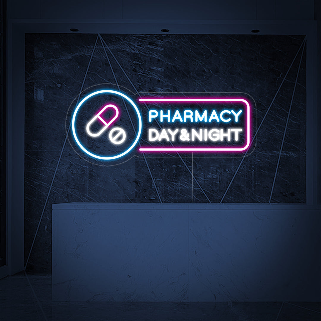 "Pharmacy Day Night" Neonkyltti