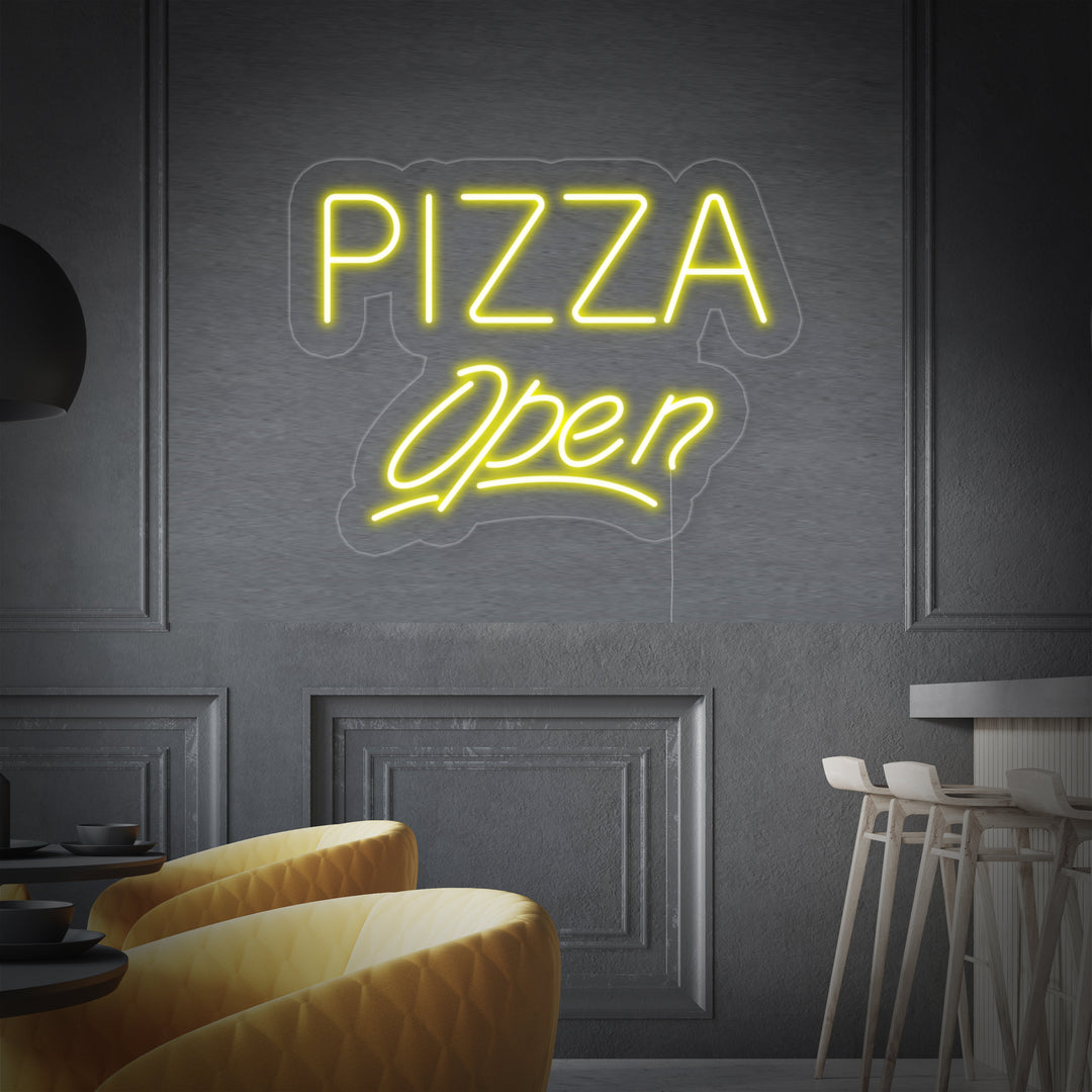 "Pizza Open" Neonkyltti