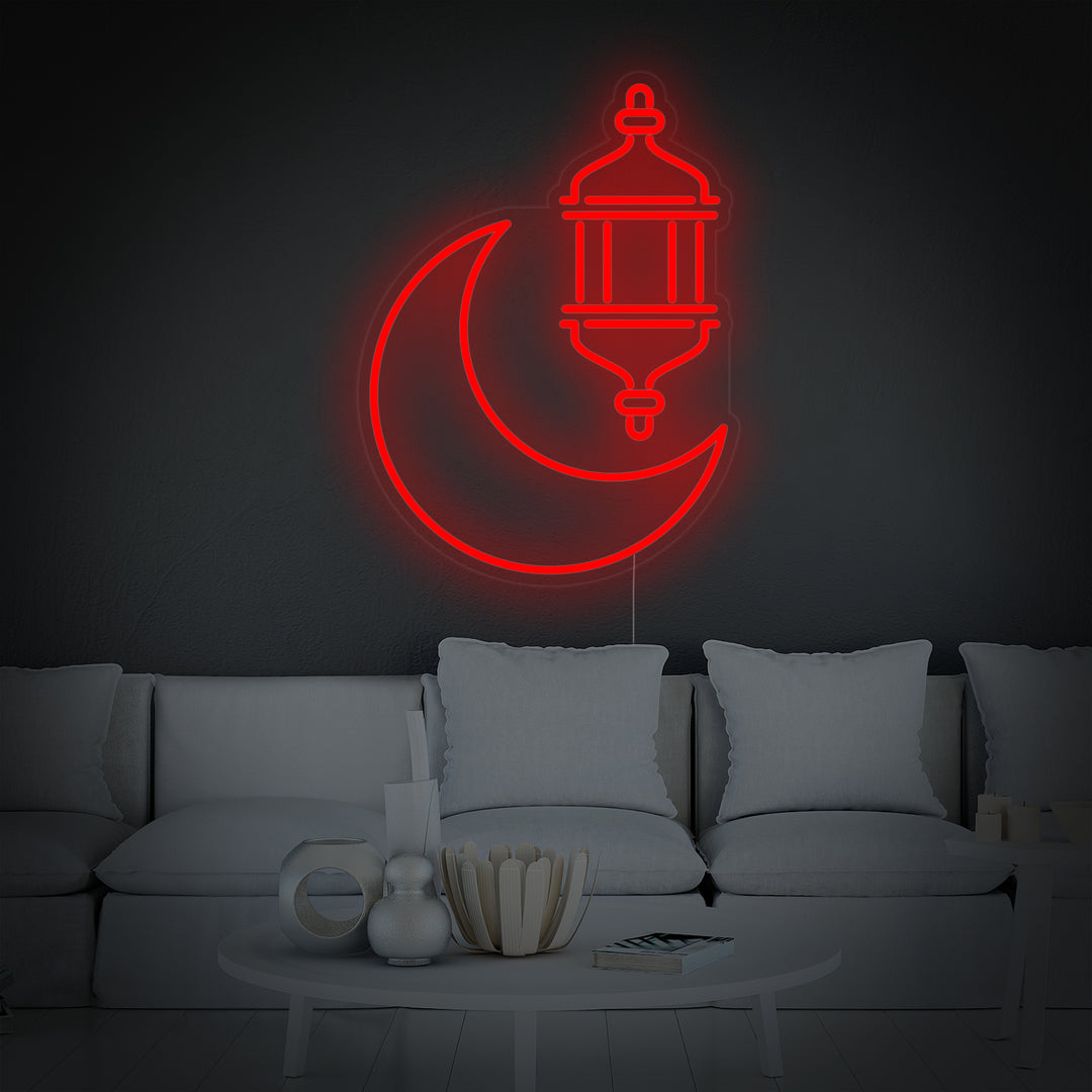 "Ramadan Kareem Kansi Arabialainen Juhlapäivä" Neonkyltti