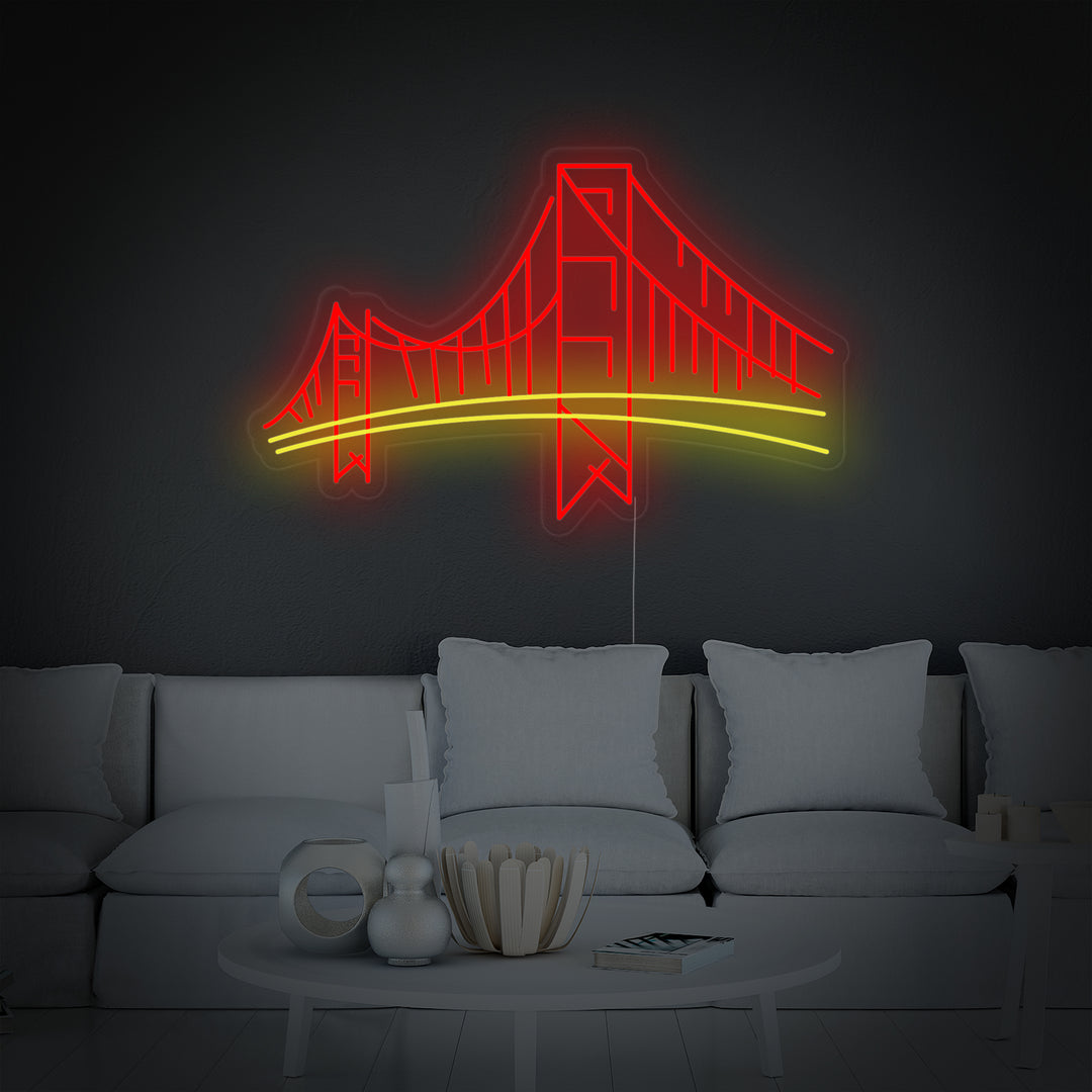 "San Franciscon Golden Gate -Silta" Neonkyltti