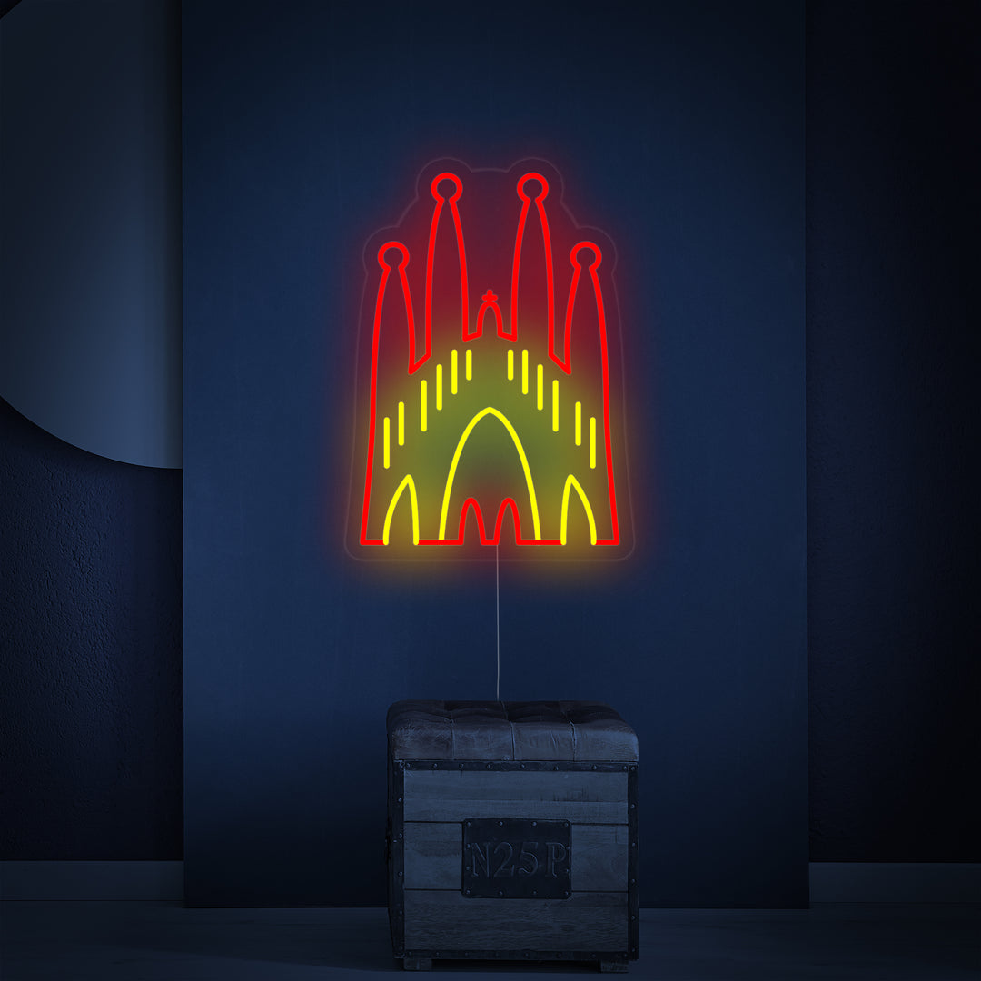 "Espanja Pyhän Perheen Katedraali" Neonkyltti