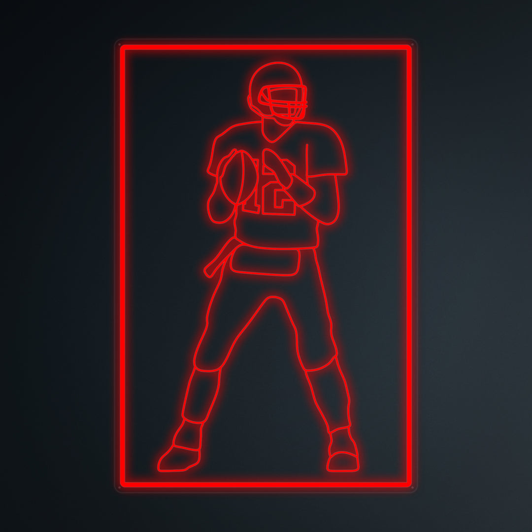 "Jalkapalloilija 12 Urheilu" Pieni Neonkyltti