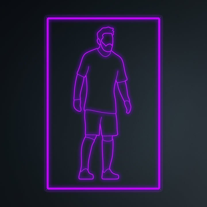 "Jalkapalloilija 10 Urheilu" Pieni Neonkyltti