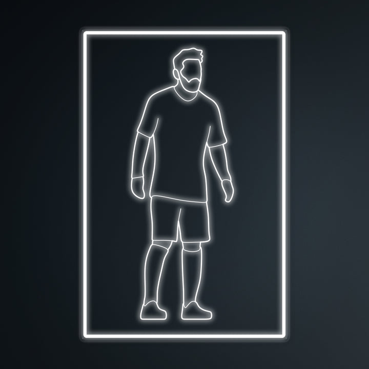 "Jalkapalloilija 10 Urheilu" Pieni Neonkyltti