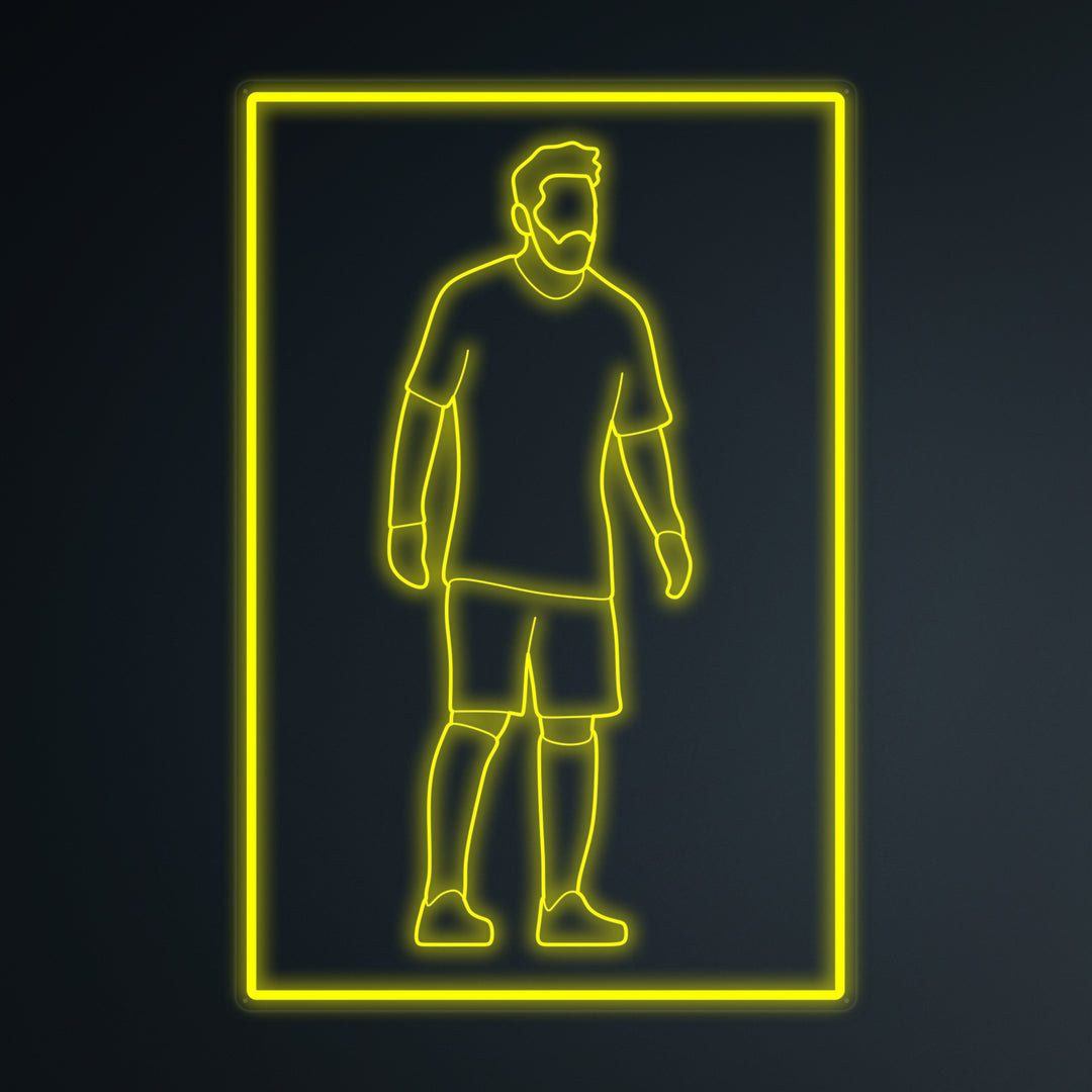 "Jalkapalloilija 10 Urheilu" Pieni Neonkyltti