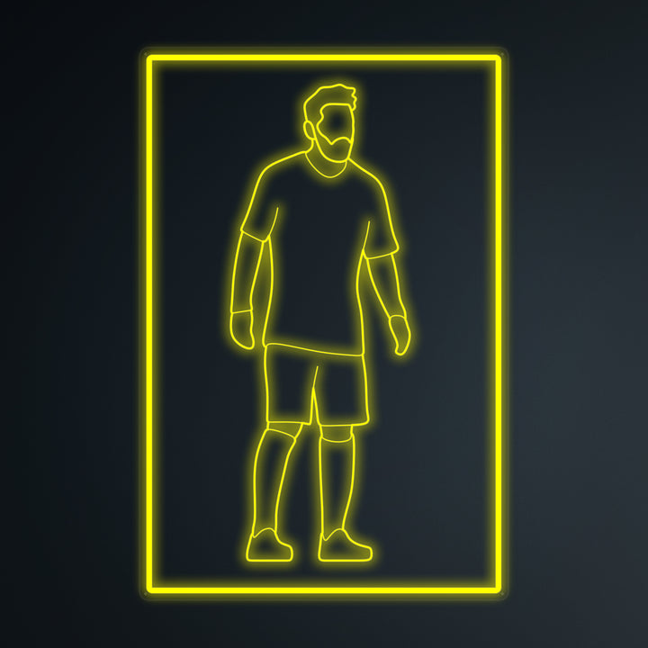 "Jalkapalloilija 10 Urheilu" Pieni Neonkyltti