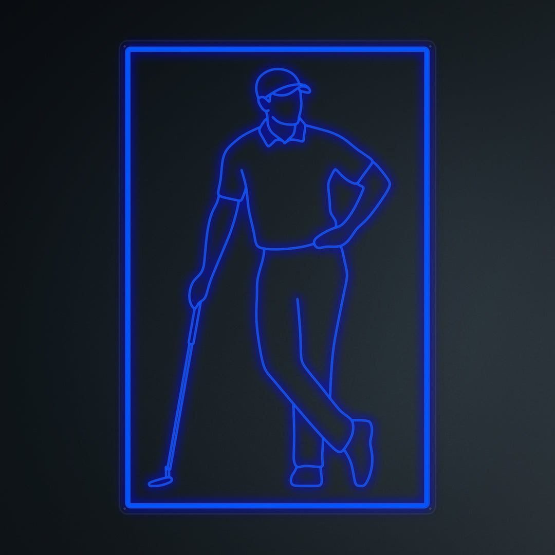 "Golfpelaaja" Pieni Neonkyltti