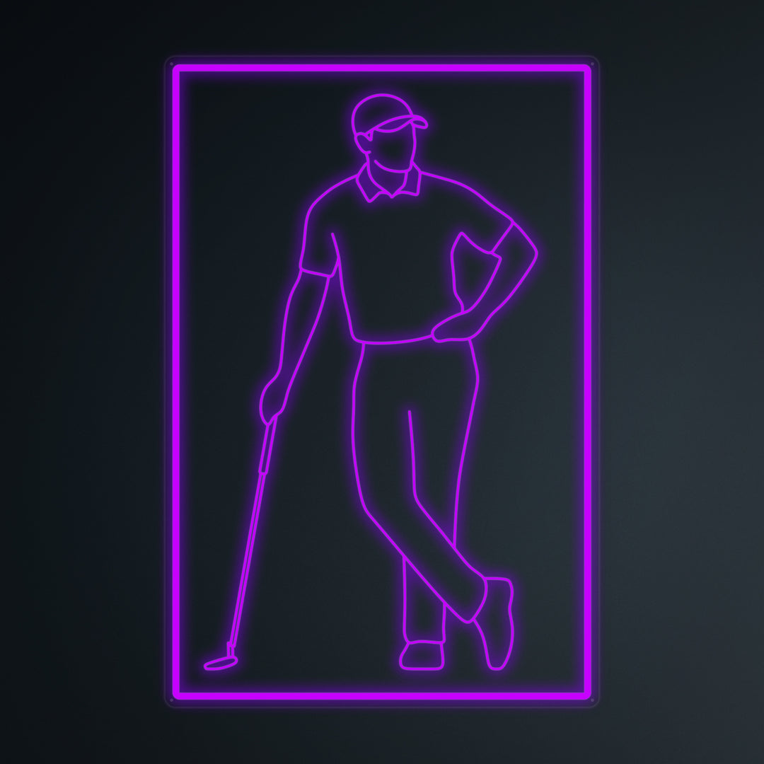 "Golfpelaaja" Pieni Neonkyltti