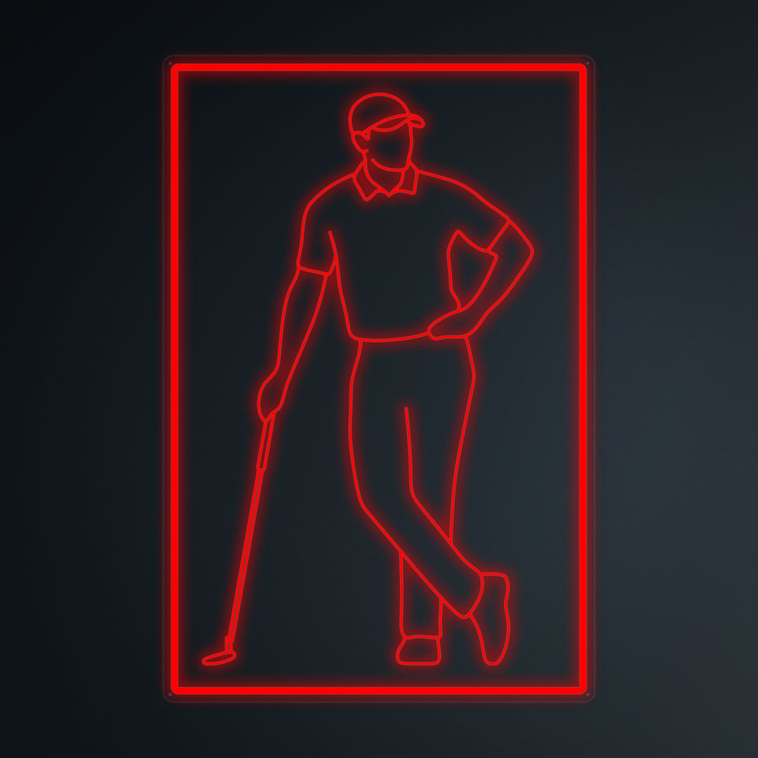 "Golfpelaaja" Pieni Neonkyltti