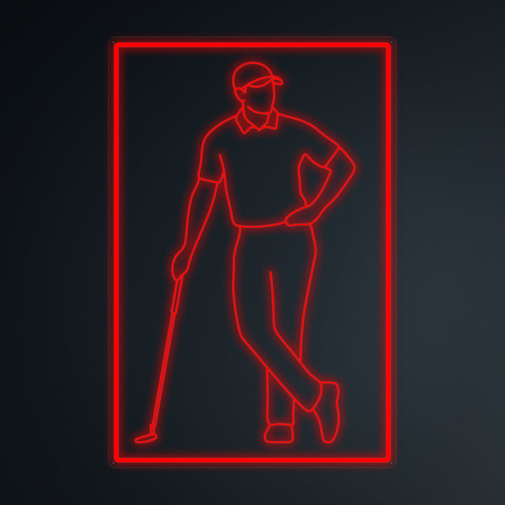 "Golfpelaaja" Pieni Neonkyltti