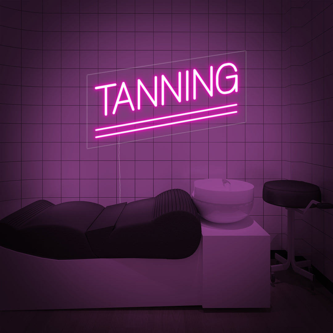 "Tanning" Neonkyltti