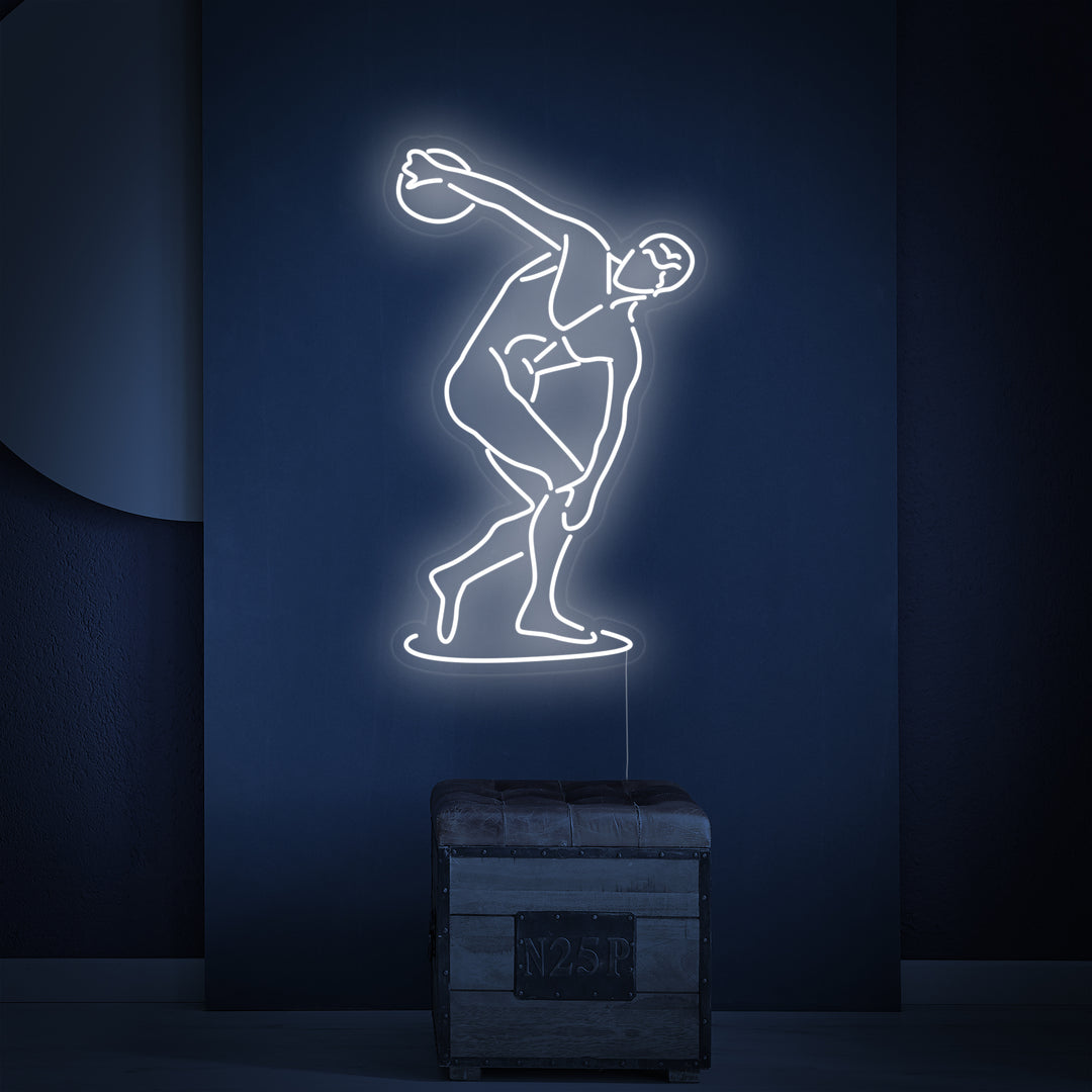 "Myronin Diskobolus -" Neonkyltti