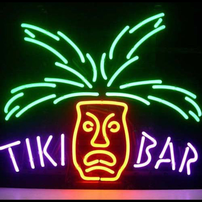 "TIKI Bar Paratiisi Palmu Olut" Neonkyltti
